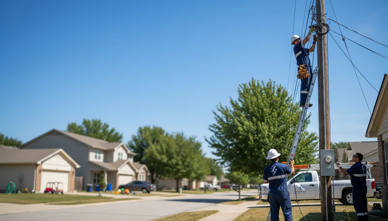 Residential electrician providing installation services in Glen Mills, PA